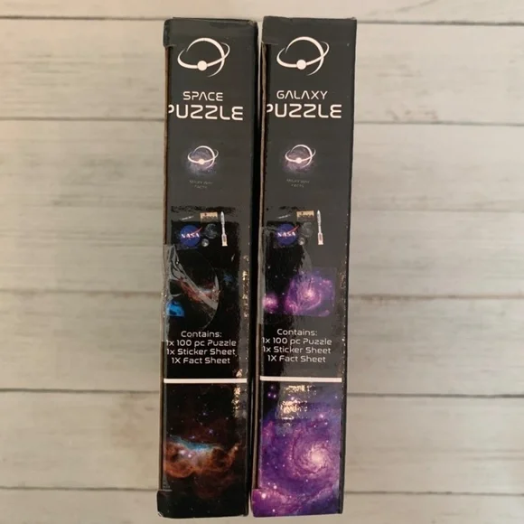 NASA Space Puzzles Galaxy Planets Star Milky Way Stickers Fact Sheets NEW Sealed - Picture 6 of 7